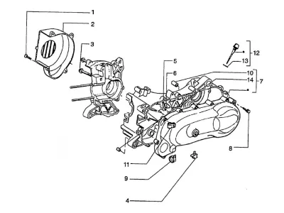 Coperchio carter motore