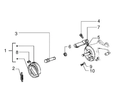 Rear brake shoes