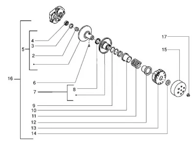 Rear pulley - clutch