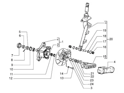 Fork front wheel