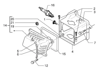 Tapa deflector cilindro