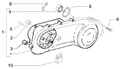 Tapa carcasa de motor