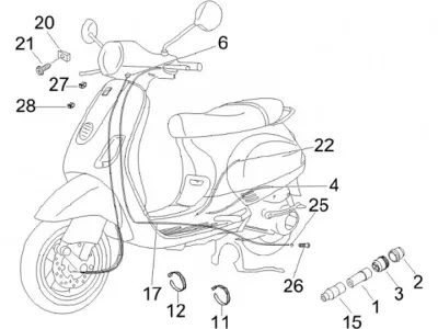 Speedo cable - rear brake cable
