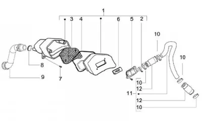 Secondary air housing