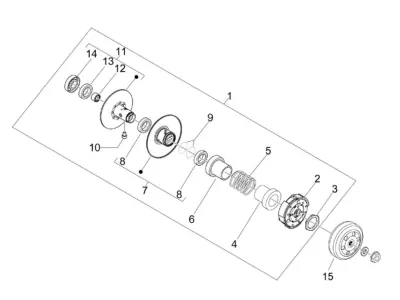 Rear pulley - clutch