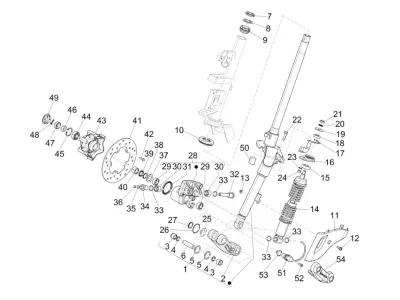 Fork front wheel