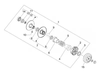 Rear pulley - clutch