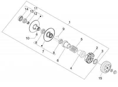 Rear pulley - clutch