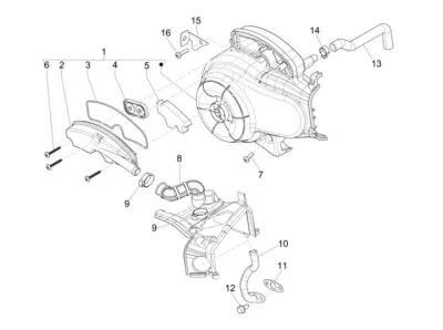 Secondary air housing