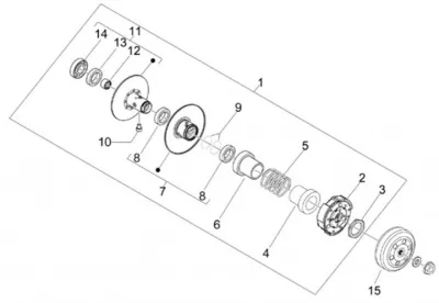 Rear pulley - clutch