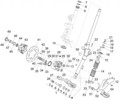 Fork front wheel