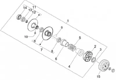Rear pulley - clutch