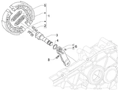 Rear brake shoes