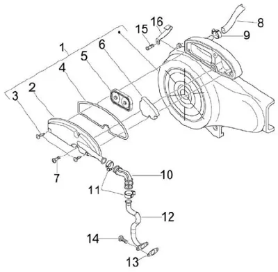 Secondary air housing