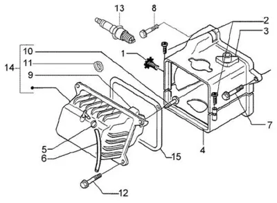 Tapa deflector cilindro