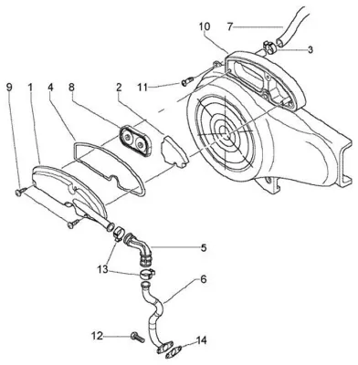Caja aire secundario