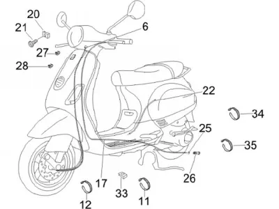 Speedo cable - rear brake cable