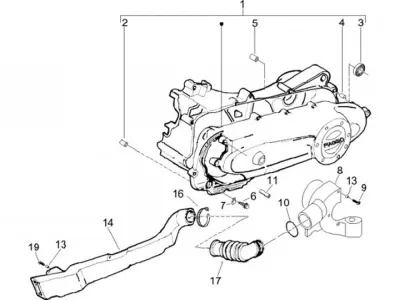 Engine casing cover