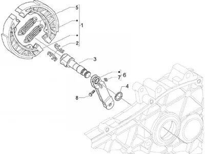 Rear brake shoes