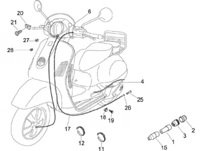 Speedo cable - rear brake cable