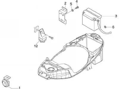 Starter switch - battery - horn