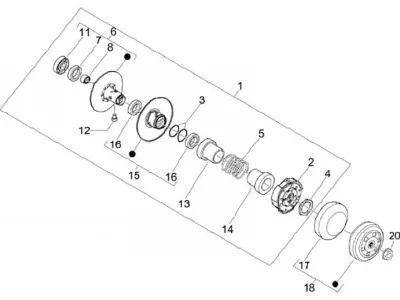 Rear pulley - clutch