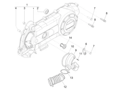 Coperchio carter motore