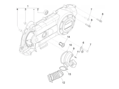 Engine casing cover