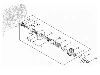 Rear pulley - clutch
