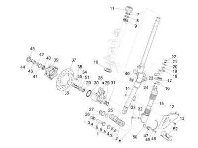 Fork front wheel