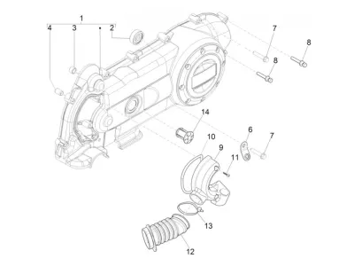 Tapa carcasa de motor