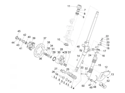 Fork front wheel