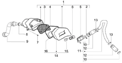 Secondary air housing