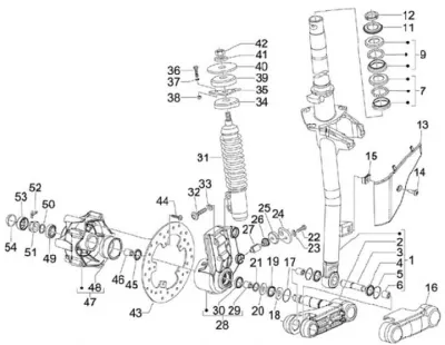 Fork front wheel