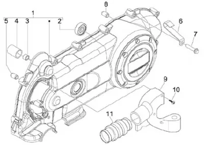 Tapa carcasa de motor