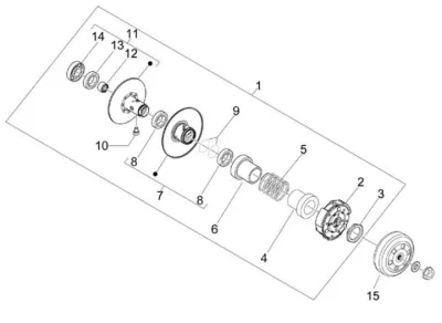 Rear pulley - clutch