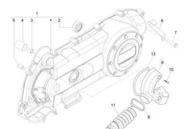 Engine casing cover