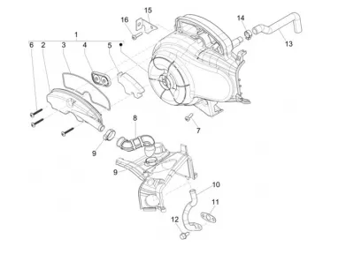 Secondary air housing