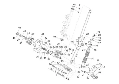 Fork front wheel