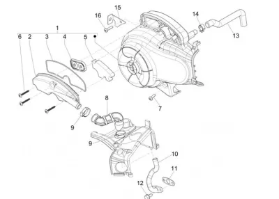 Secondary air housing