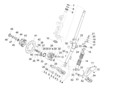 Fork front wheel