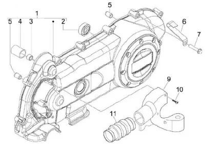 Coperchio carter motore