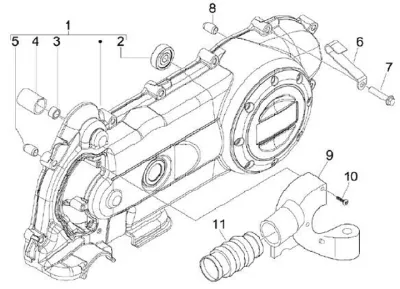 Coperchio carter motore