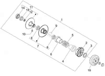 Rear pulley - clutch