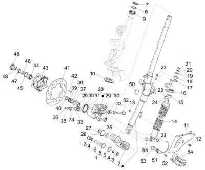 Fork front wheel