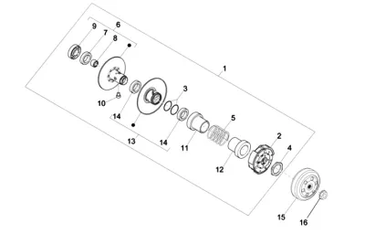 Rear pulley - clutch