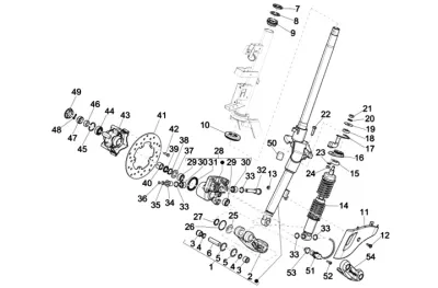 Fork front wheel