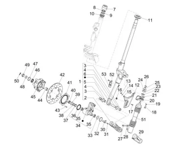 Fork front wheel