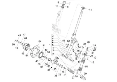Fork front wheel