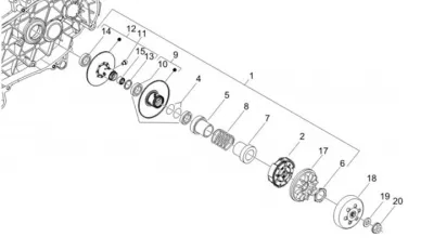 Rear pulley - clutch